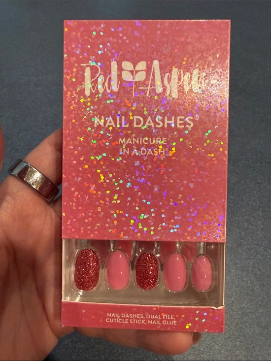 Red Aspen Other - Red Aspen Pink Glitter Press-On Nails — Ready-to-Wear Manicure
